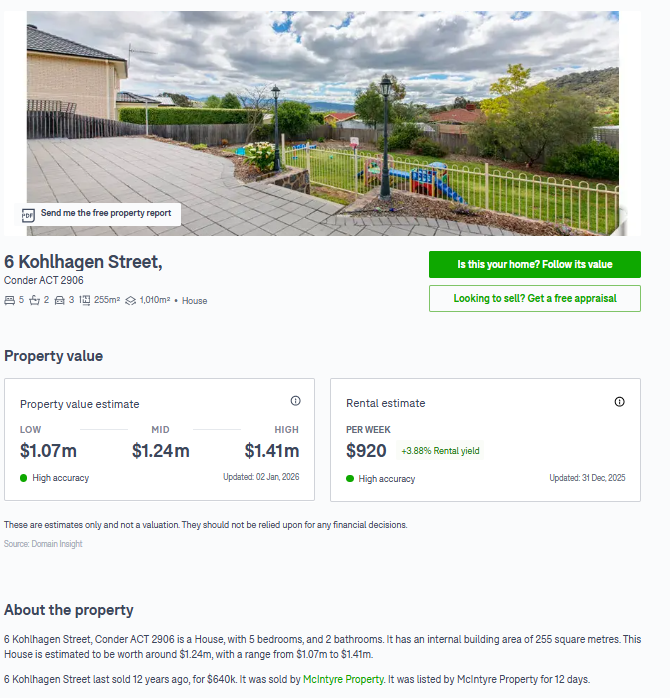 Photo of 13 Kohlhagen Street, Conder, ACT, 2906